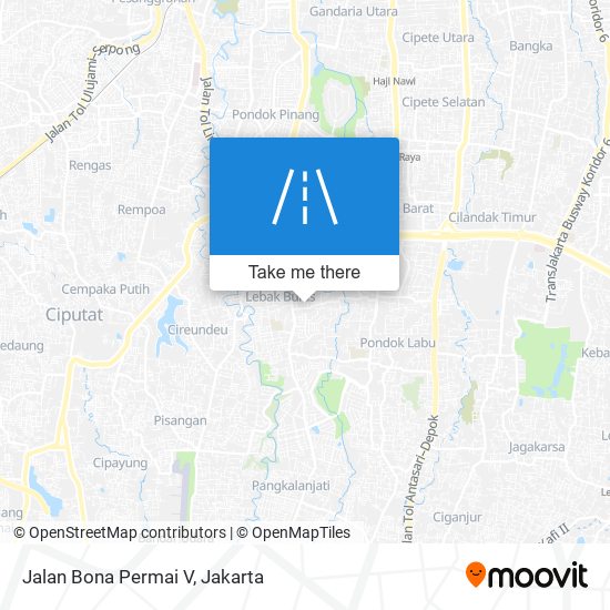 Jalan Bona Permai V map