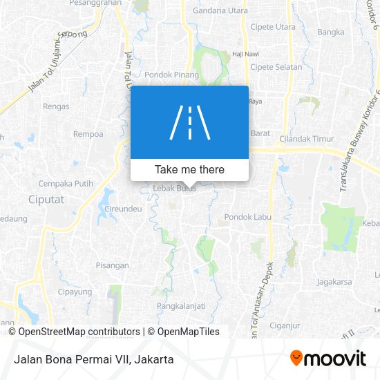 Jalan Bona Permai VII map