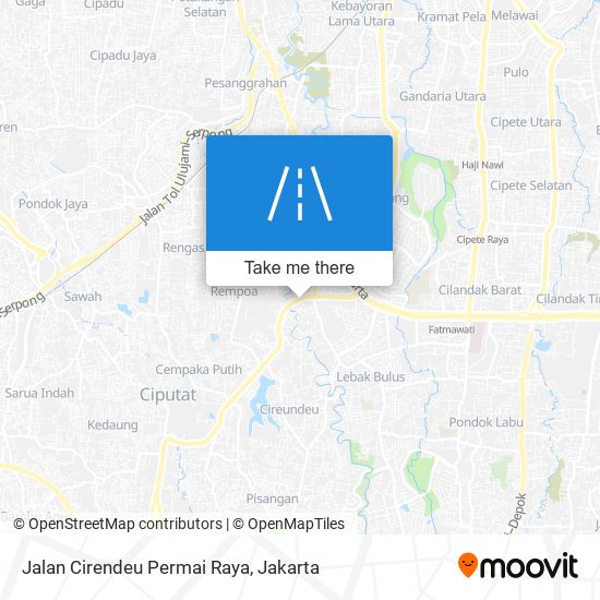 Jalan Cirendeu Permai Raya map