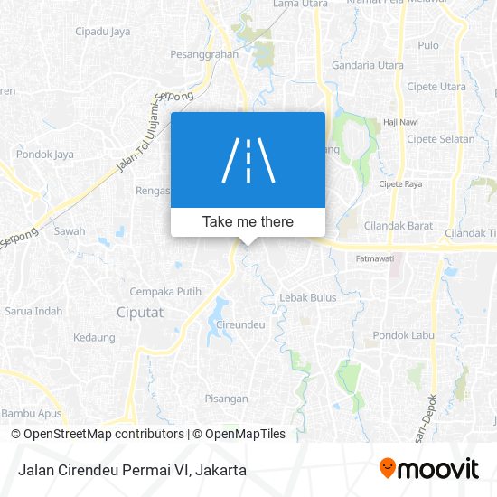 Jalan Cirendeu Permai VI map