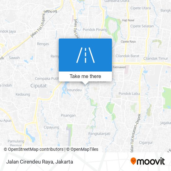 Jalan Cirendeu Raya map