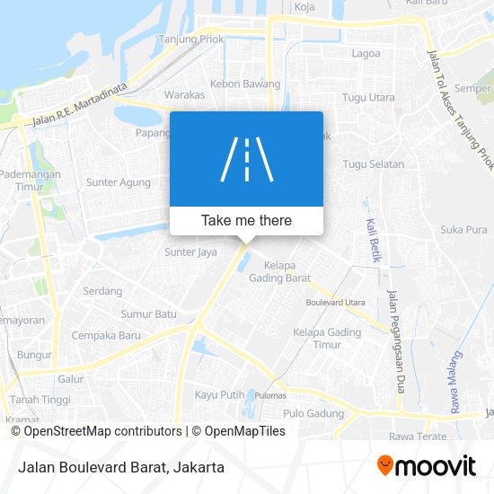 Jalan Boulevard Barat map