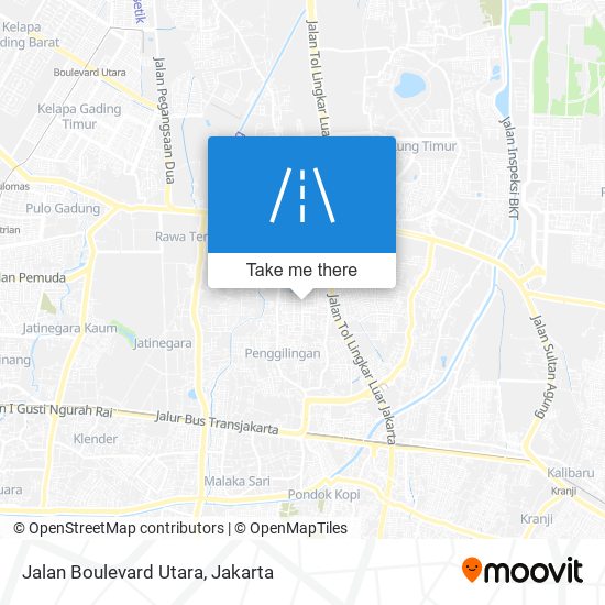 Jalan Boulevard Utara map