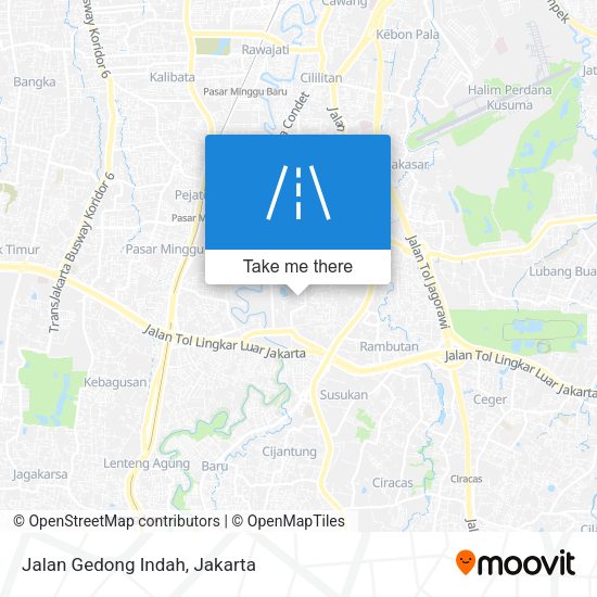 Jalan Gedong Indah map