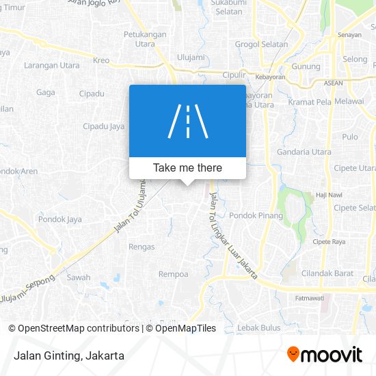 Jalan Ginting map