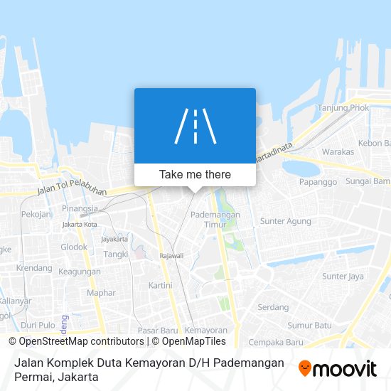 Jalan Komplek Duta Kemayoran D / H Pademangan Permai map