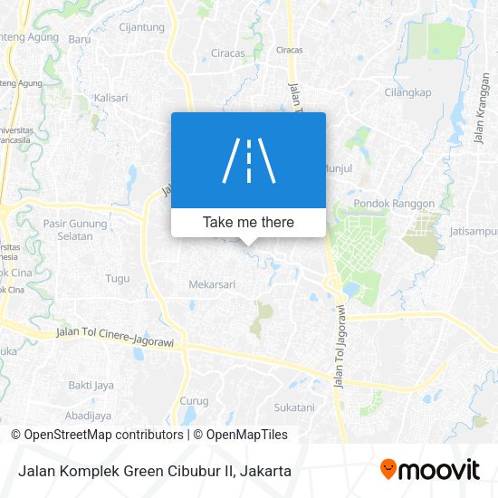 Jalan Komplek Green Cibubur II map