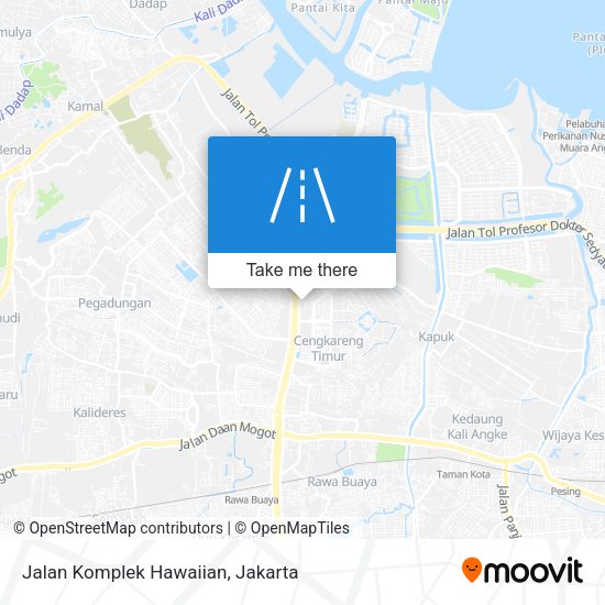Jalan Komplek Hawaiian map