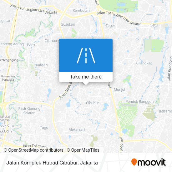 Jalan Komplek Hubad Cibubur map