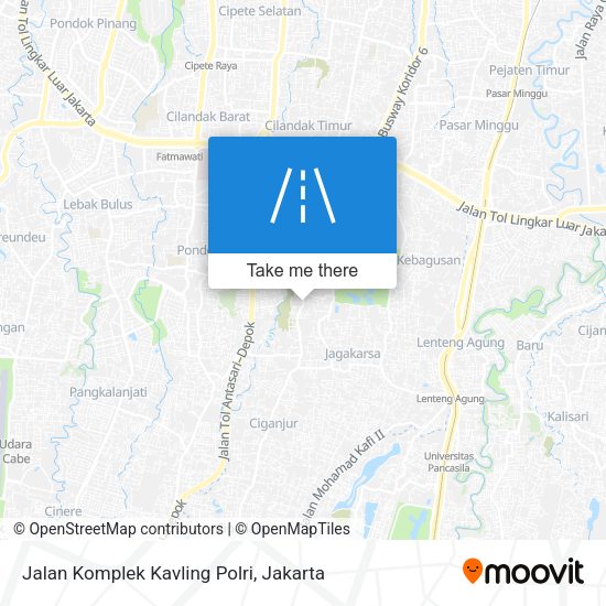 Jalan Komplek Kavling Polri map