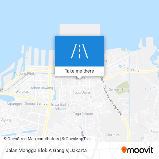 Jalan Mangga Blok A Gang V map