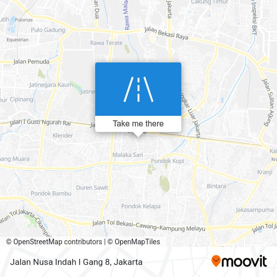 Jalan Nusa Indah I Gang 8 map