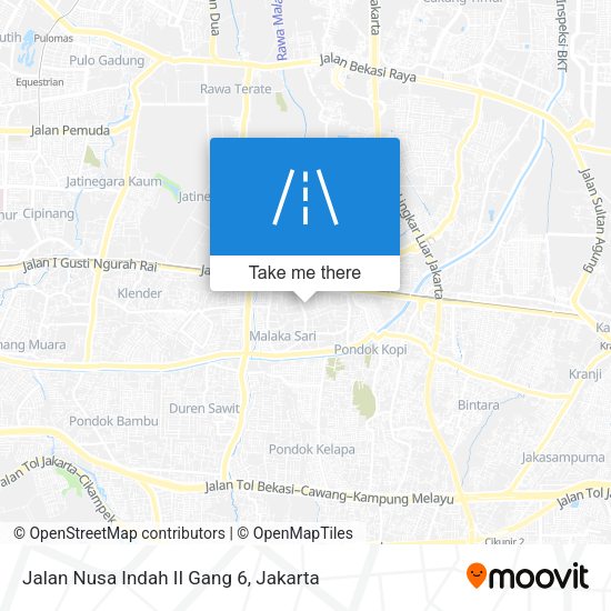 Jalan Nusa Indah II Gang 6 map