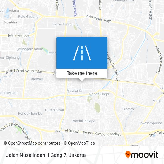 Jalan Nusa Indah II Gang 7 map