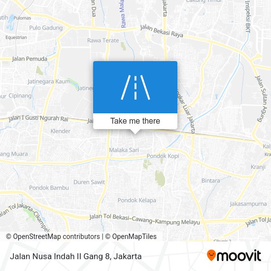 Jalan Nusa Indah II Gang 8 map