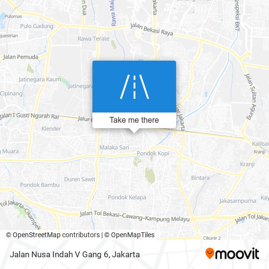 Jalan Nusa Indah V Gang 6 map