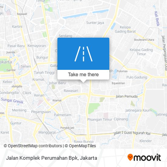 Jalan Komplek Perumahan Bpk map