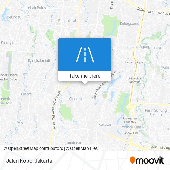 Jalan Kopo map