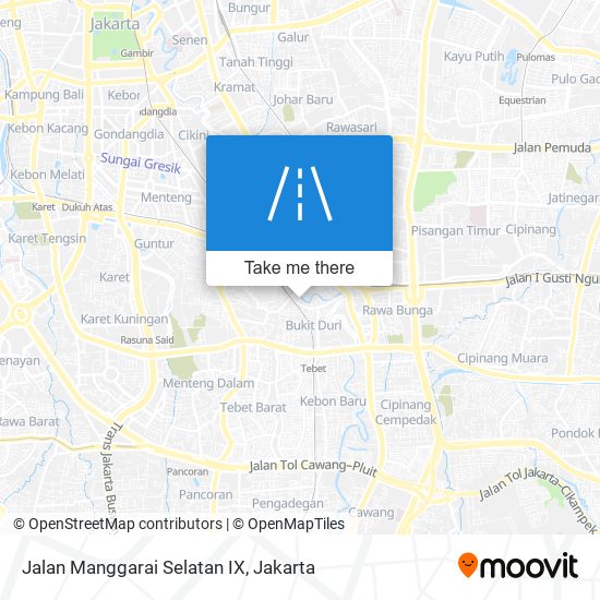 Jalan Manggarai Selatan IX map