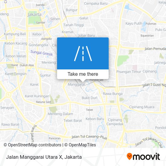 Jalan Manggarai Utara X map