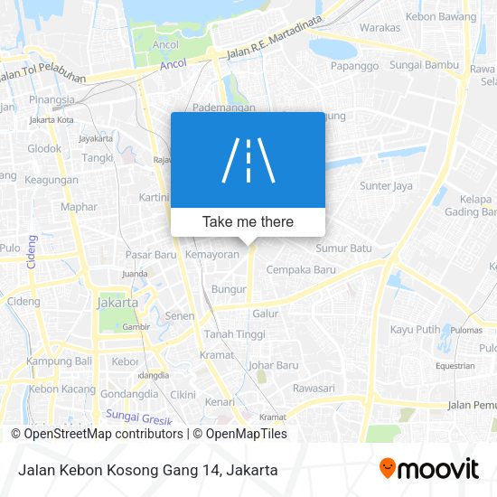 Jalan Kebon Kosong Gang 14 map