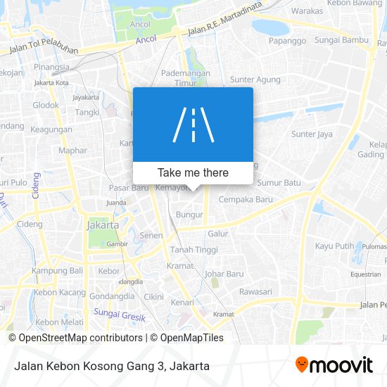 Jalan Kebon Kosong Gang 3 map