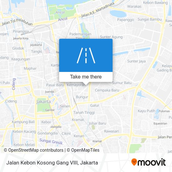 Jalan Kebon Kosong Gang VIII map
