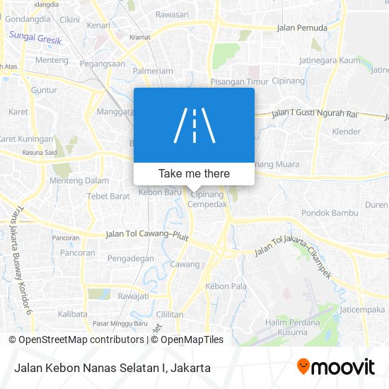 Jalan Kebon Nanas Selatan I map