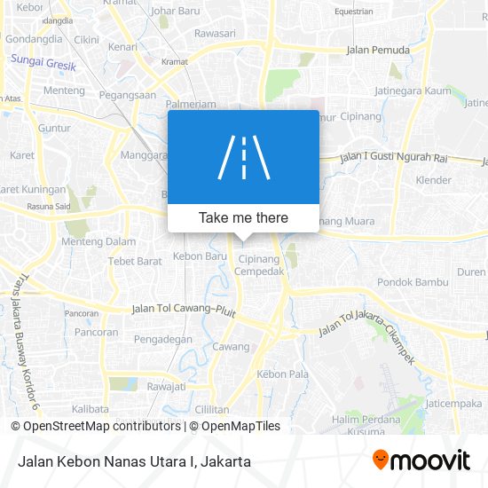 Jalan Kebon Nanas Utara I map