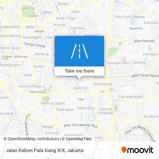 Jalan Kebon Pala Gang XIX map