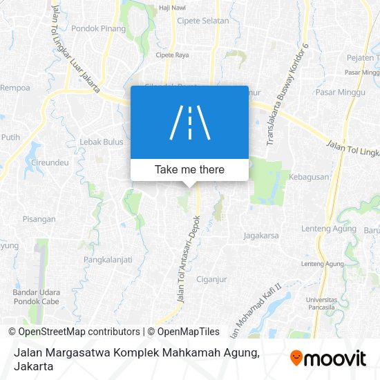Jalan Margasatwa Komplek Mahkamah Agung map