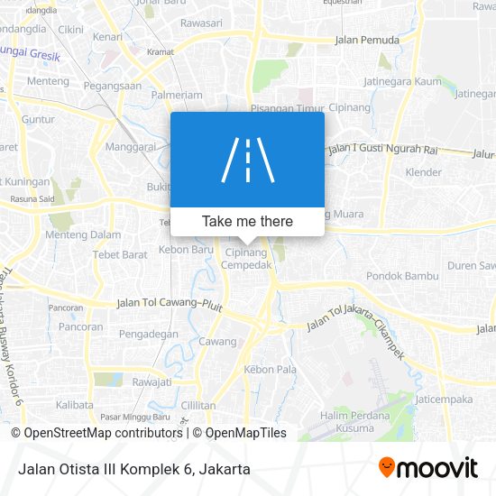 Jalan Otista III Komplek 6 map