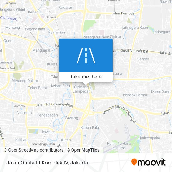 Jalan Otista III Komplek IV map