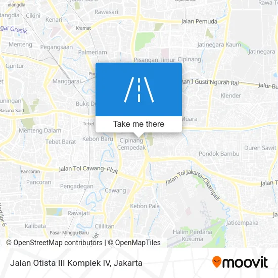 Jalan Otista III Komplek IV map