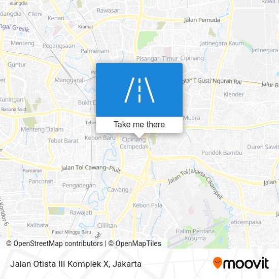 Jalan Otista III Komplek X map