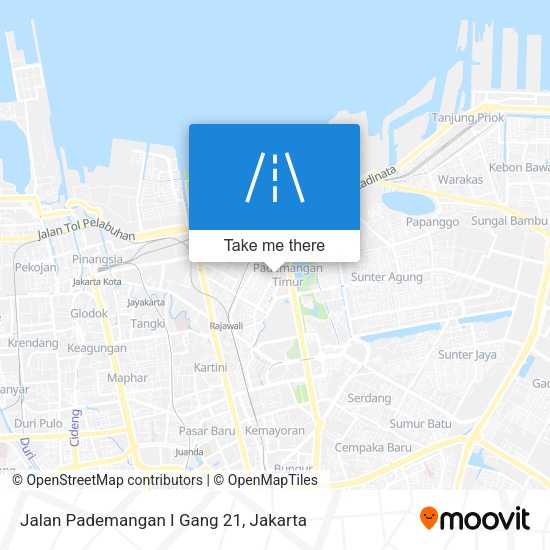 Jalan Pademangan I Gang 21 map