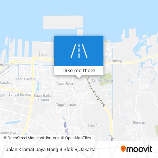 Jalan Kramat Jaya Gang 8 Blok R map