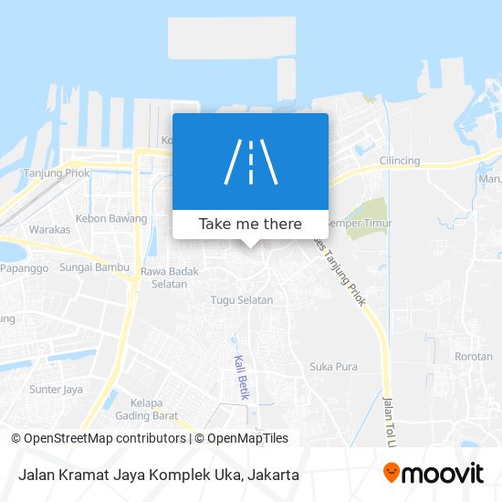 Jalan Kramat Jaya Komplek Uka map