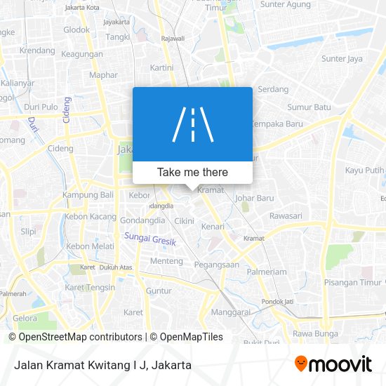 Jalan Kramat Kwitang I J map