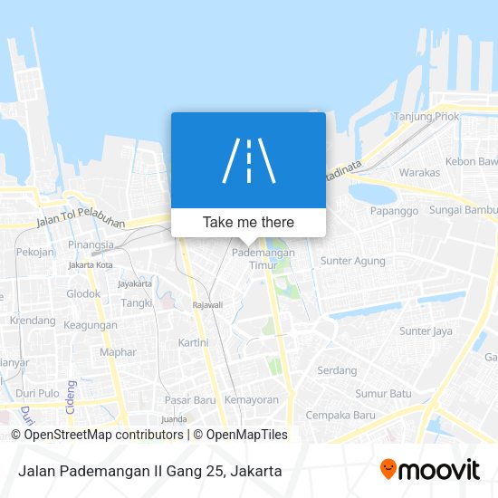 Jalan Pademangan II Gang 25 map