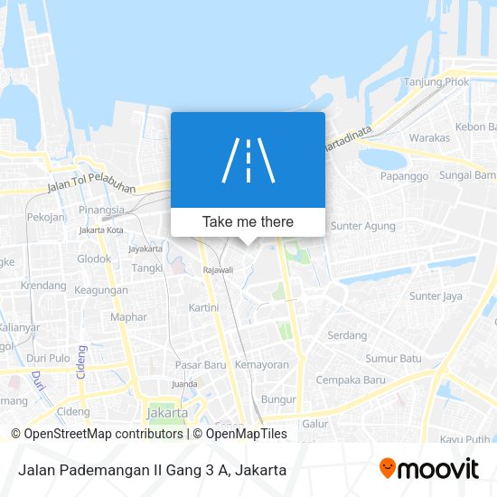 Jalan Pademangan II Gang 3 A map