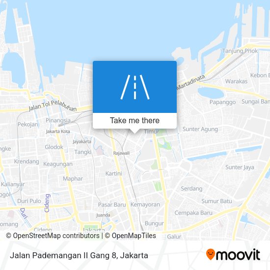 Jalan Pademangan II Gang 8 map