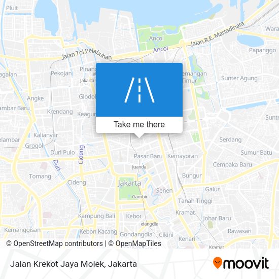 Jalan Krekot Jaya Molek map