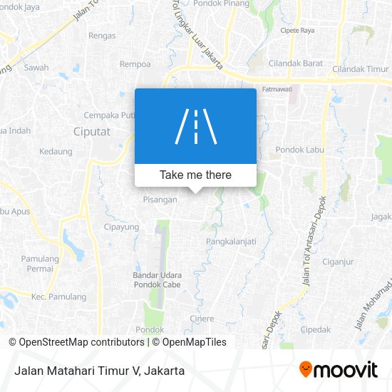 Jalan Matahari Timur V map