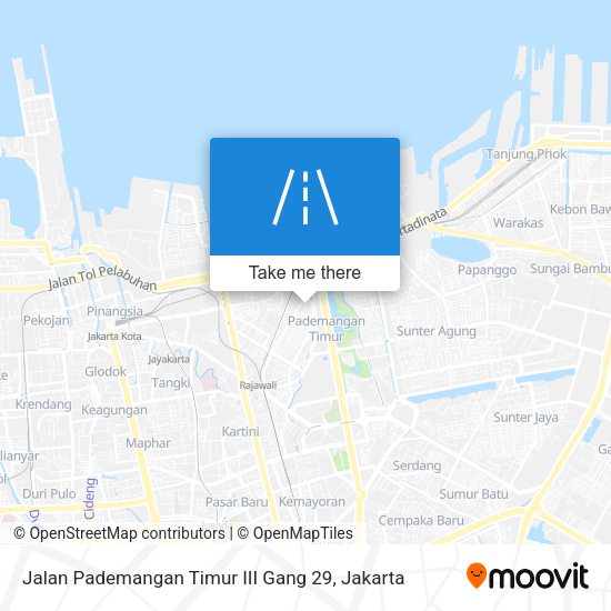Jalan Pademangan Timur III Gang 29 map