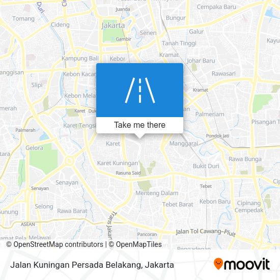Jalan Kuningan Persada Belakang map