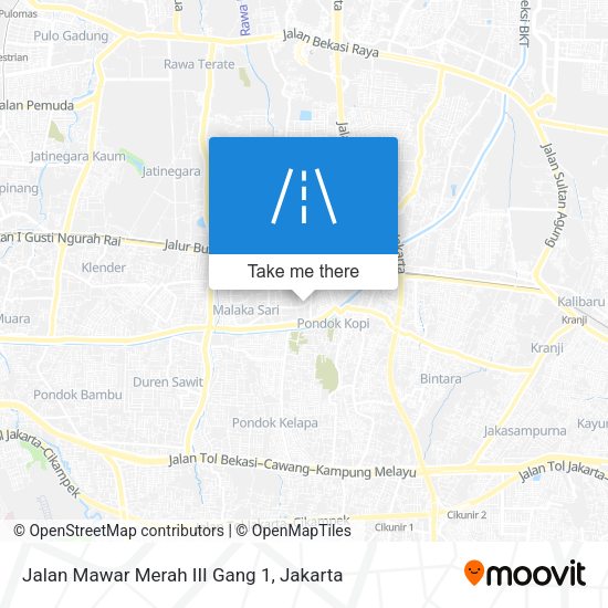 Jalan Mawar Merah III Gang 1 map