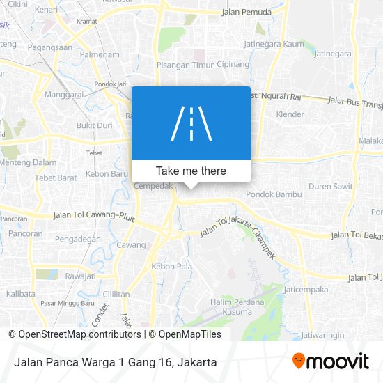 Jalan Panca Warga 1 Gang 16 map