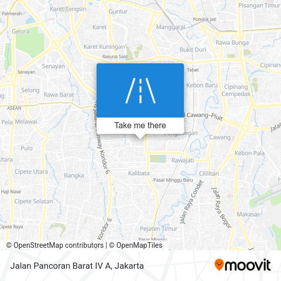 Jalan Pancoran Barat IV A map