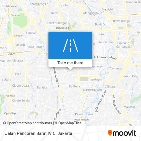 Jalan Pancoran Barat IV C map